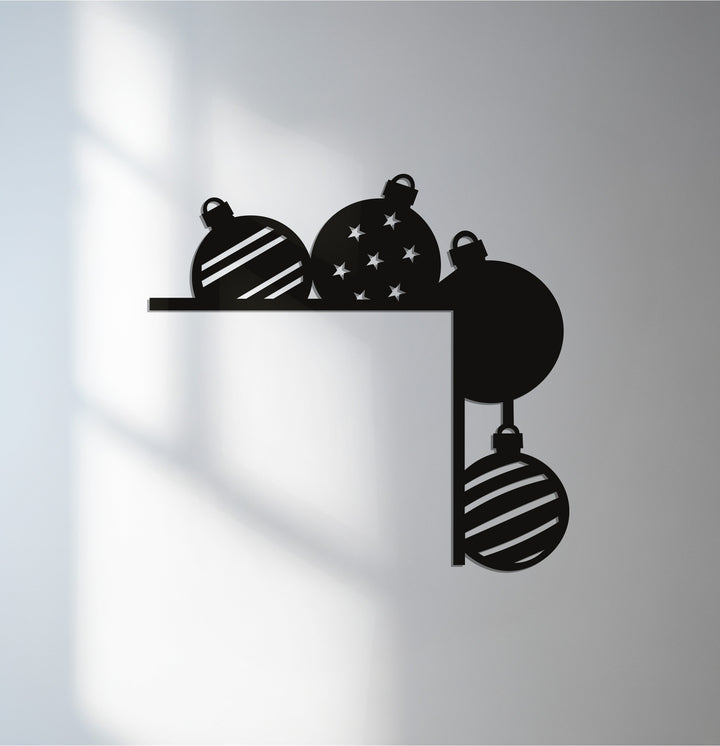 Christmas ornament metal wall art for festive home décor