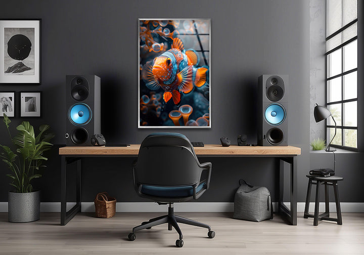 Brightly Clownfish Glass Wall Art large glass photo prints, glass wall photos