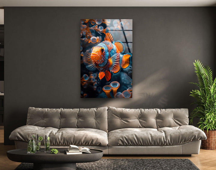 Brightly Clownfish Glass Wall Art Glass Printing Wall Art, Print photos on glass