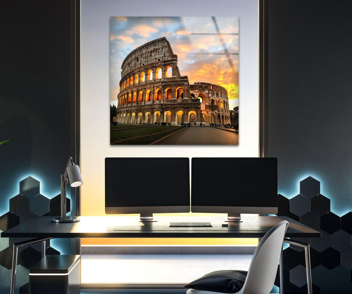 Colosseum Rome Glass Wall Art glass pictures for Wall, glass prints wall art
