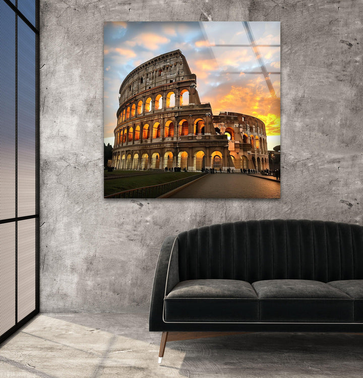 Colosseum Rome Glass Wall Art glass photo prints, glass picture prints
