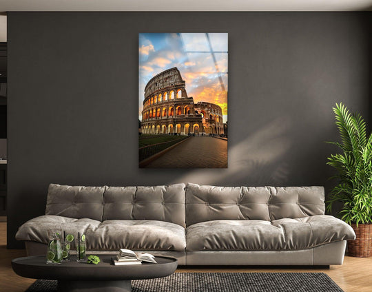 Colosseum Rome Glass Wall Art glass wall decor, glass wall art decor
