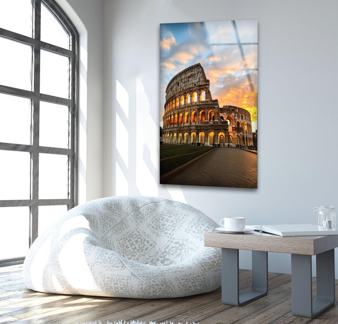 Colosseum Rome Glass Wall Art art glass wall art, glass wall art pictures

