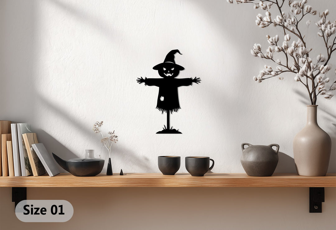 Halloween metal scarecrow art gothic wall decoration