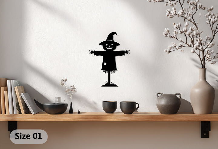 Halloween metal scarecrow art gothic wall decoration