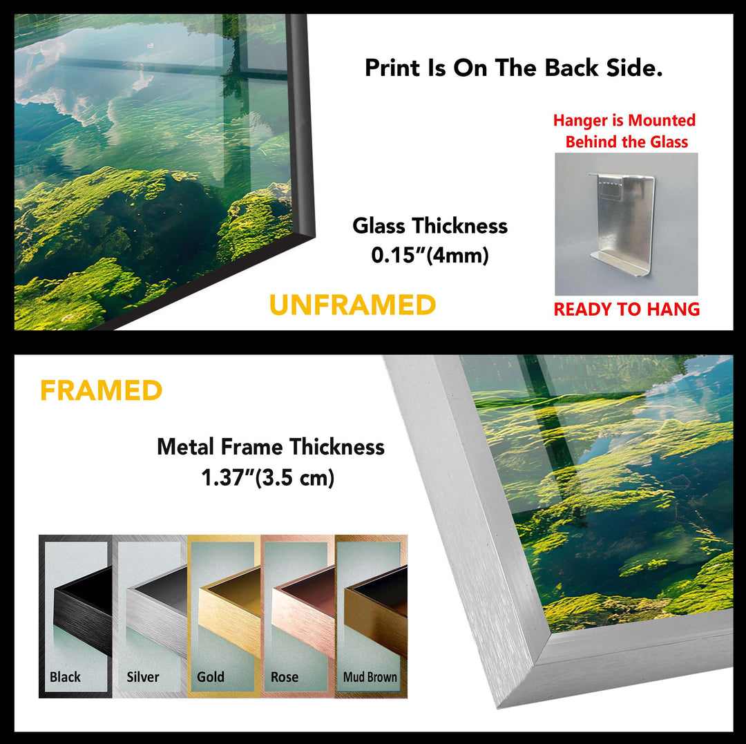 Crystal Clear Lake Glass Wall Art: A Breathtaking Reflection of Nature
