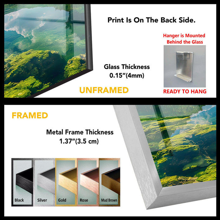 Crystal Clear Lake Glass Wall Art: A Breathtaking Reflection of Nature