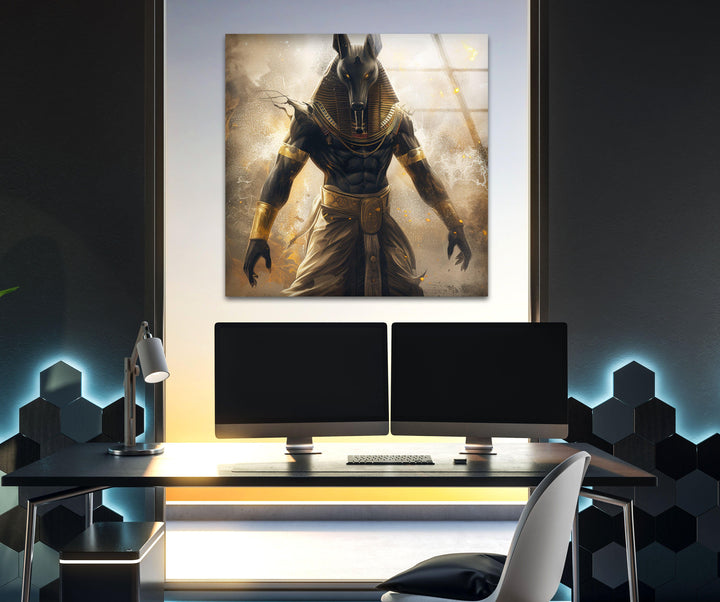 Curse Of Anubis Glass Wall Art, photo print on glass, prints on glass wall art