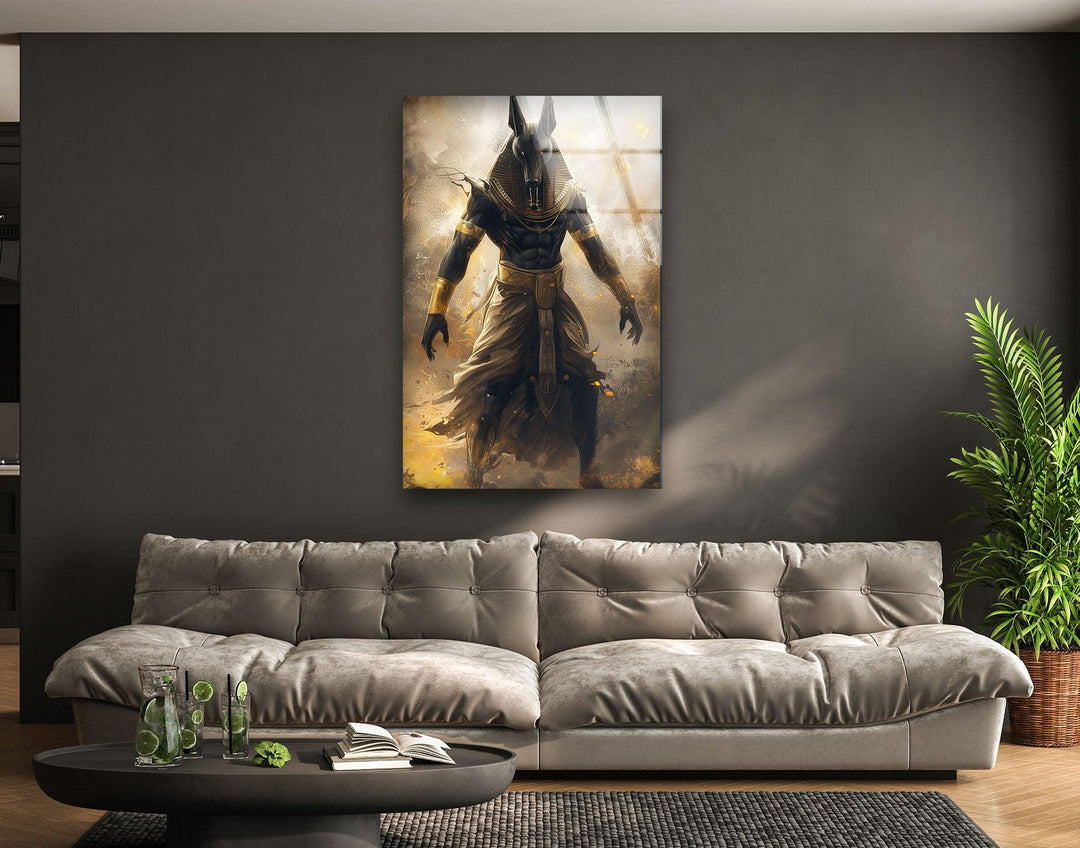 Curse Of Anubis Glass Wall Art, art glass wall art, glass wall art pictures