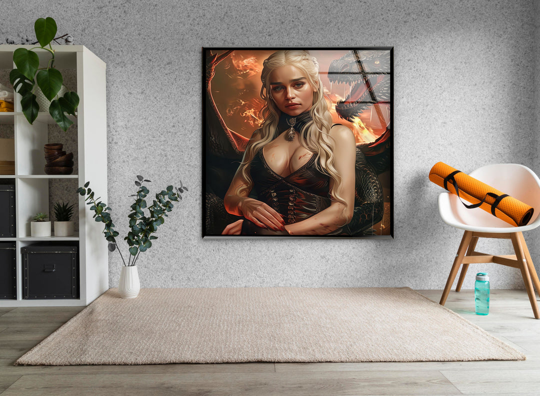 Daenerys Targaryen Art Glass Wall Art glass photo prints, glass picture prints
