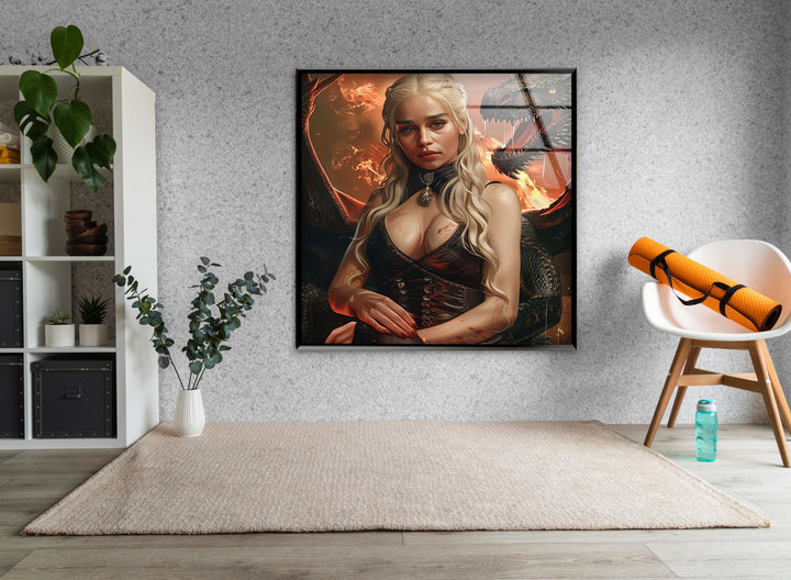 Daenerys Targaryen Art Glass Wall Art glass photo prints, glass picture prints

