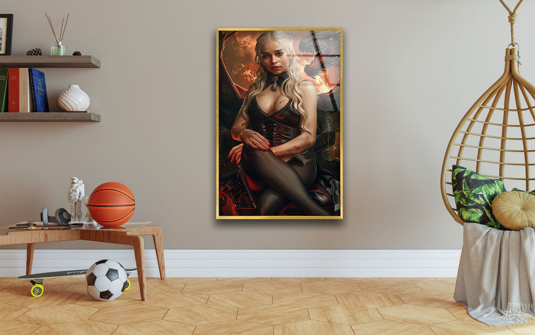 Daenerys Targaryen Art Glass Wall Art large glass photo prints, glass wall photos
