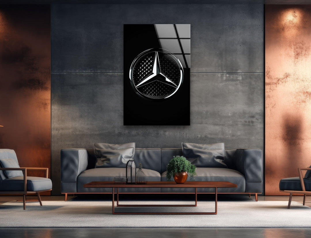 Glossy glass artwork showing a chrome star icon floating against a dark minimalist background.