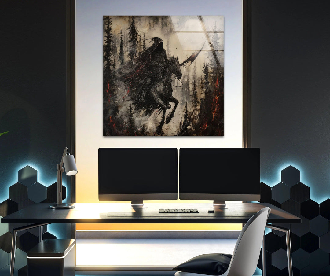 Dark Nazgul Glass Wall Art picture on glass wall art, photos printed on glass
