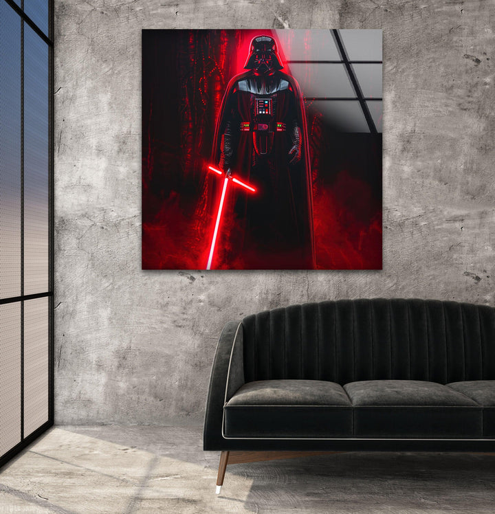 Dark Side Of The Force StarWars Glass Wall Art custom glass pictures, glass art prints

