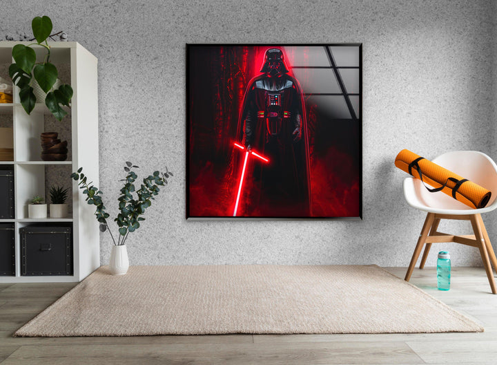 Dark Side Of The Force StarWars Glass Wall Art photo print on glass, prints on glass wall art
