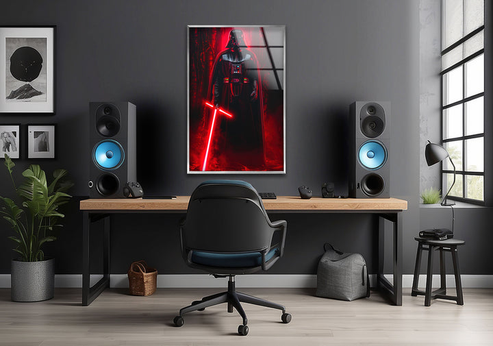 Dark Side Of The Force StarWars Glass Wall Art custom glass photo prints, large glass prints
