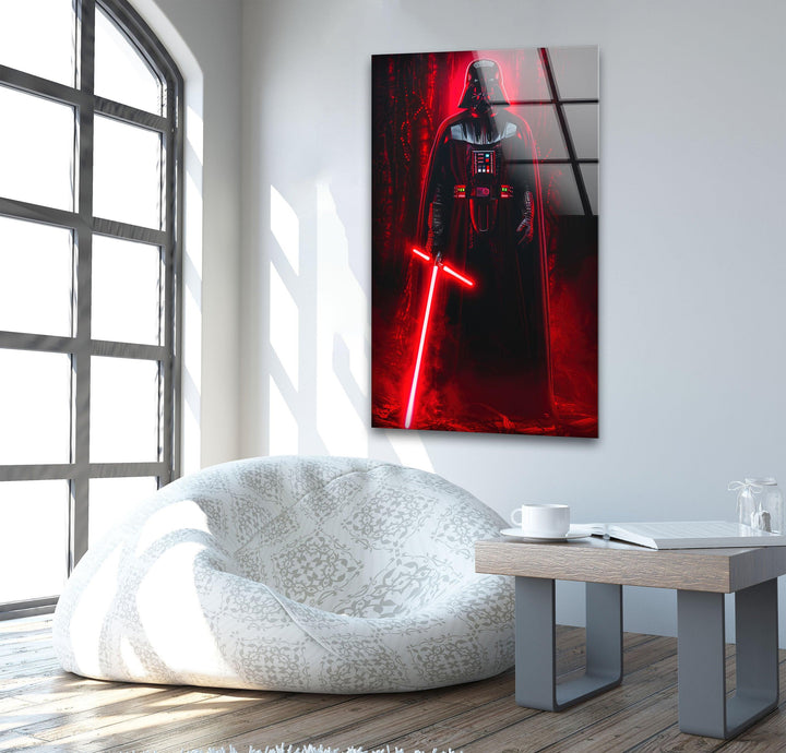 Dark Side Of The Force StarWars Glass Wall Art glass wall decor, glass wall art decor
