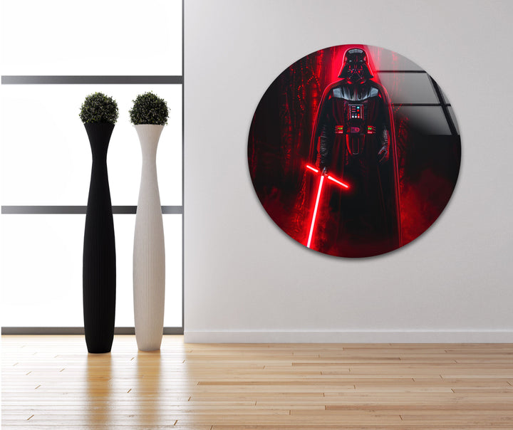 Dark Side Of The Force StarWars Glass Wall Art stained glass wall art, stained glass wall decor
