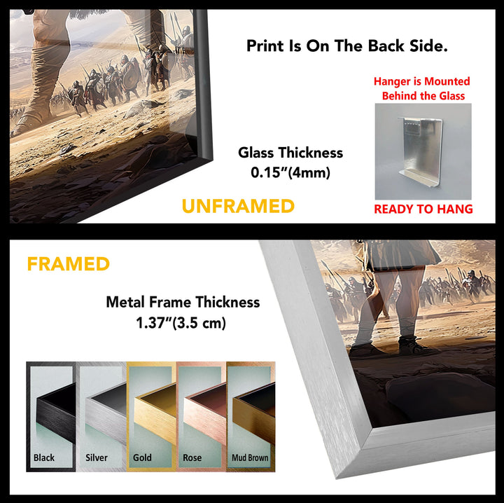 Big David Goliath Glass Wall Art