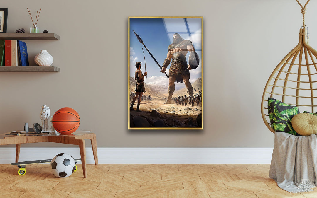 Big David Goliath Glass Wall Art custom glass photo prints, large glass prints
