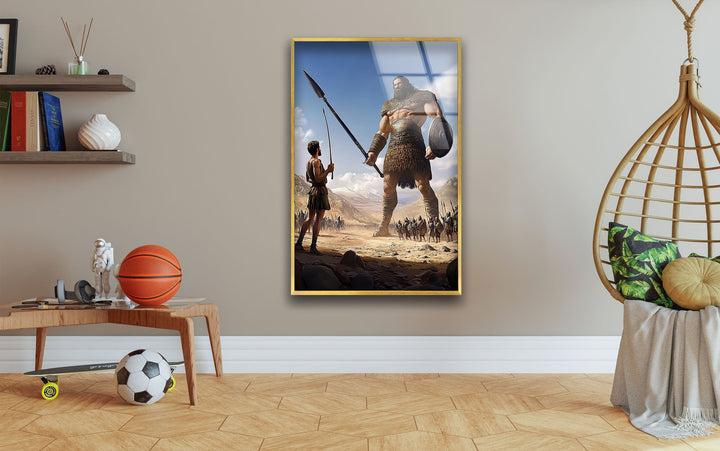 Big David Goliath Glass Wall Art custom glass photo prints, large glass prints
