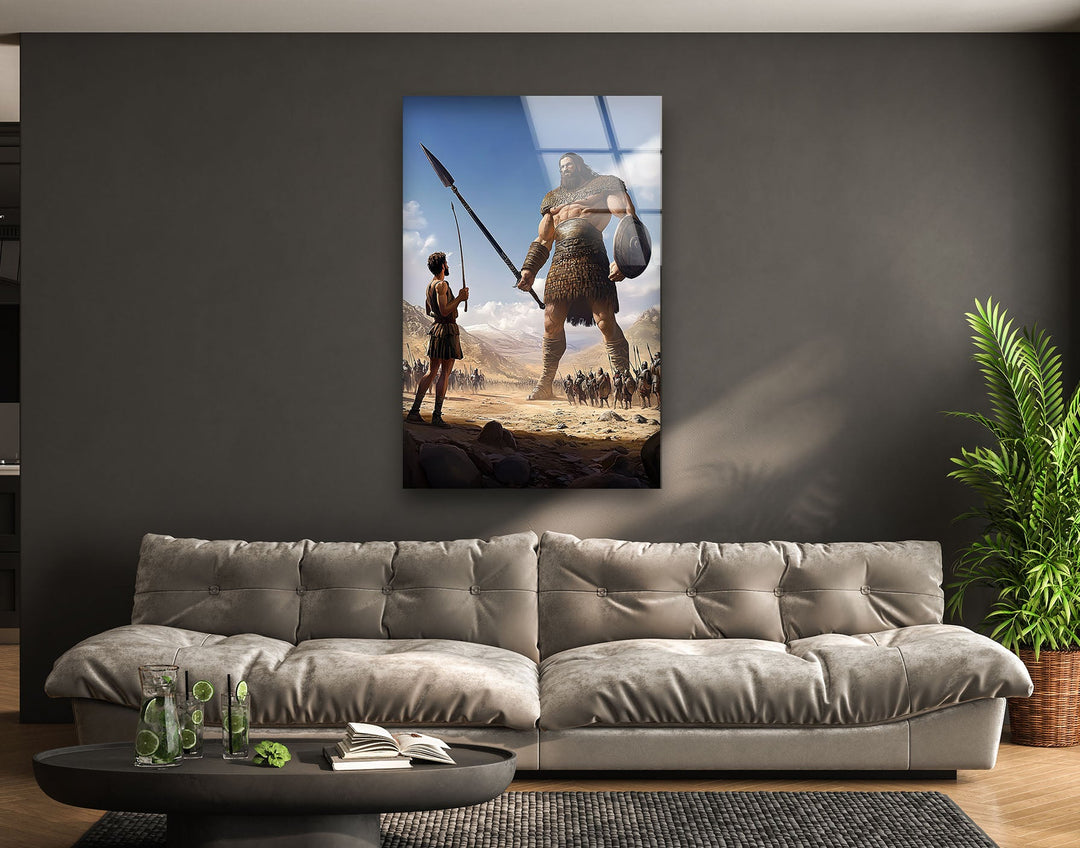 Big David Goliath Glass Wall Art Glass Printing Wall Art, Print photos on glass
