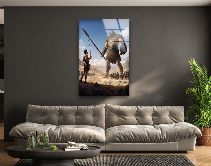 Big David Goliath Glass Wall Art Glass Printing Wall Art, Print photos on glass
