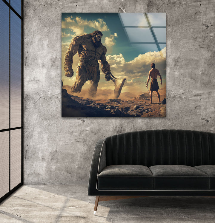 David Goliath Glass Wall Art photo print on glass, prints on glass wall art
