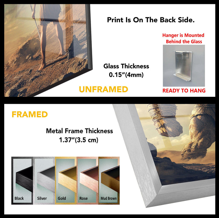 David Goliath Glass Wall Art