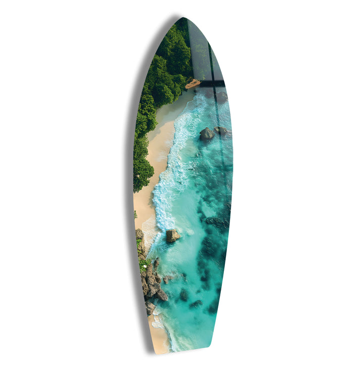 Emerald Cove Surfbrett Wandkunst 