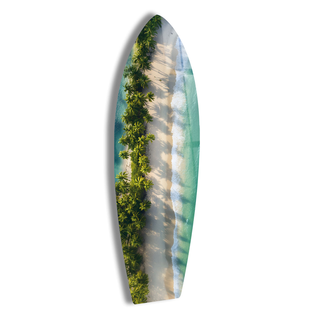 Tropical Escape Surfbrett-Wandkunst 
