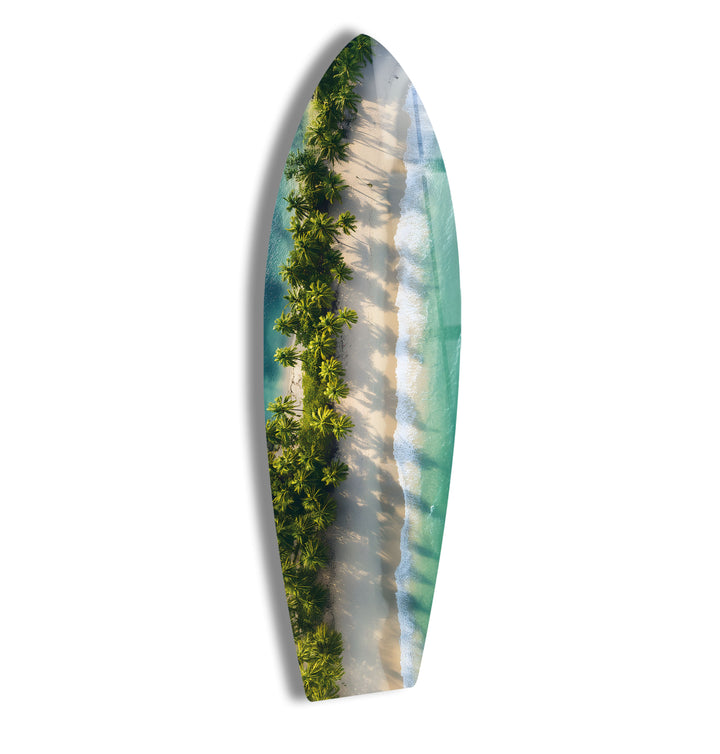 Tropical Escape Surfbrett-Wandkunst 