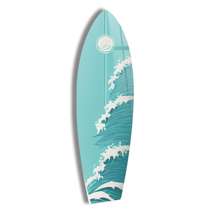 Meereswellen Surfbrett Wandkunst