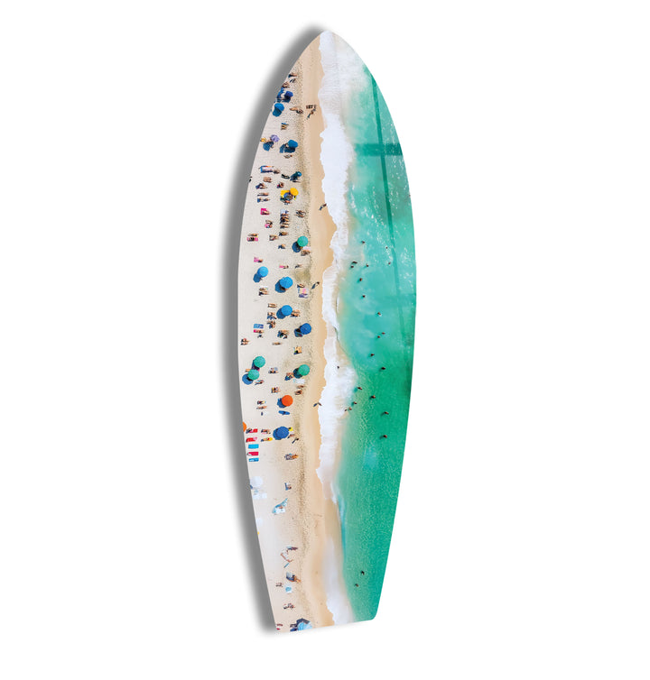 Beach Bliss Surfbrett Wandkunst 