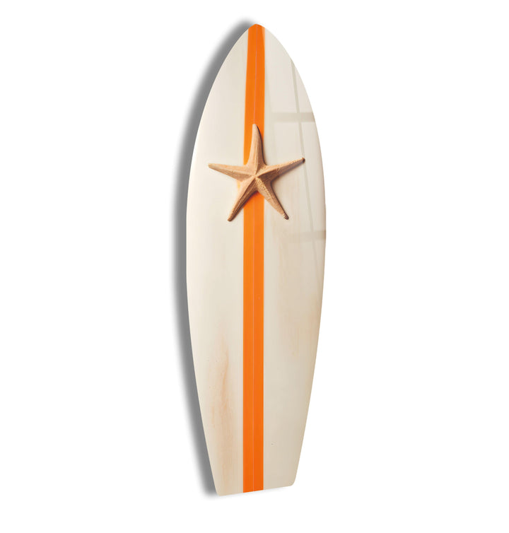 Strand, Seestern, Surfbrett, Wandkunst
