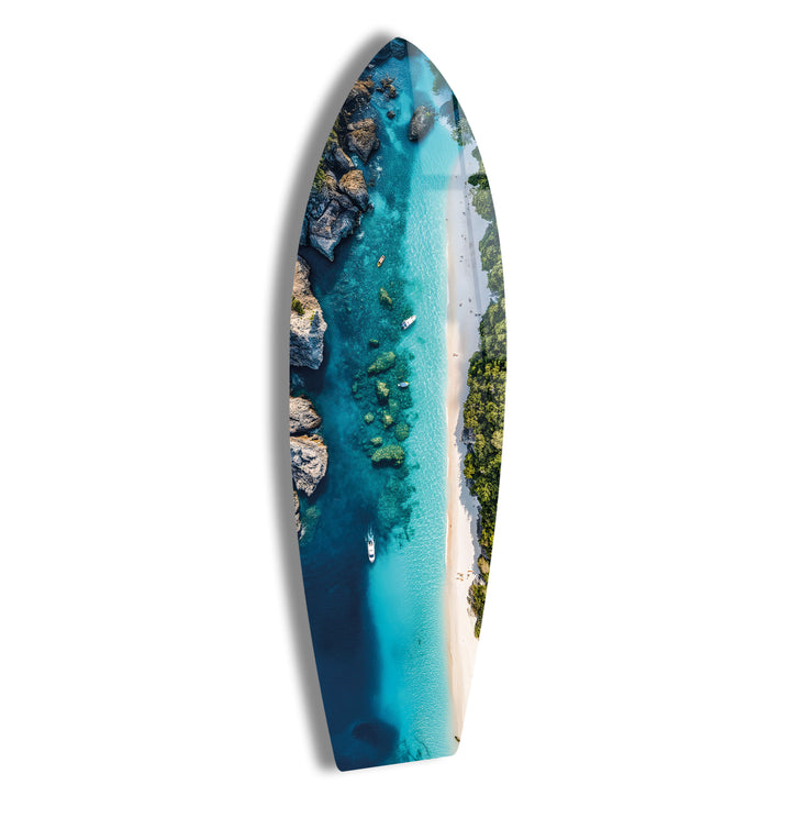 Crystal Cove Surfbrett-Wandkunst 