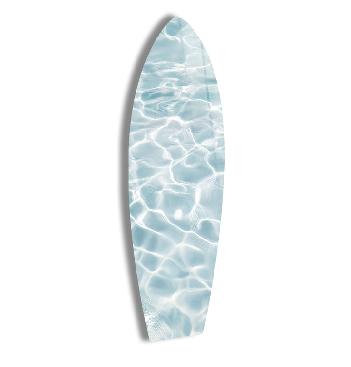Crystal Blue Waters Surfbrett Wandkunst 