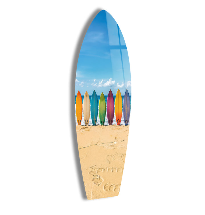 Bunte Surfbretter Wandkunst 