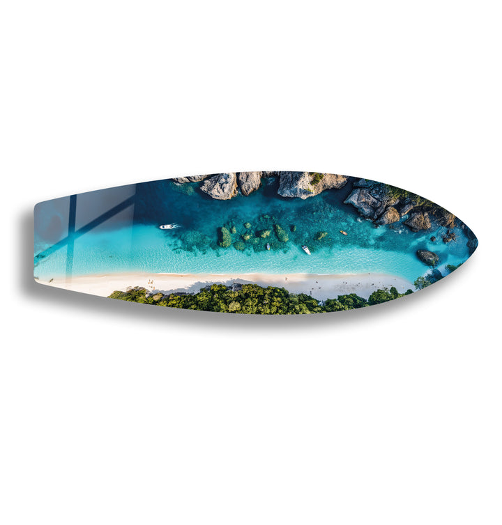 Crystal Cove Surfbrett-Wandkunst 