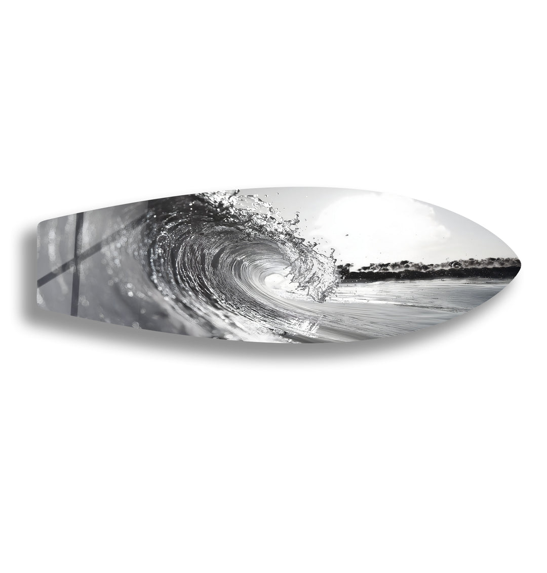 Crystal Wave Surfbrett Wandkunst 