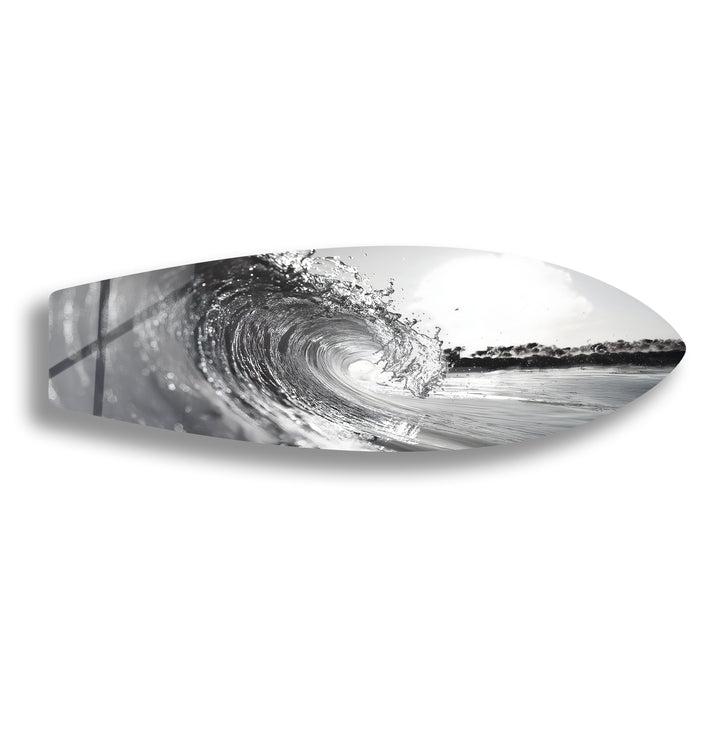 Crystal Wave Surfbrett Wandkunst 