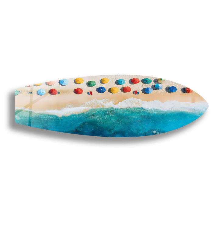 Golden Coast Surfbrett-Wandkunst 