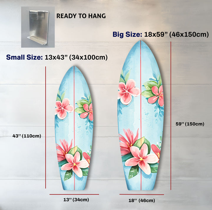 Red Lotus Surfbrett Wandkunst