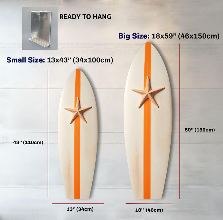 Strand, Seestern, Surfbrett, Wandkunst