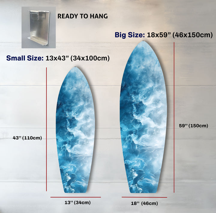 Ocean Mist Surfbrett Wandkunst 