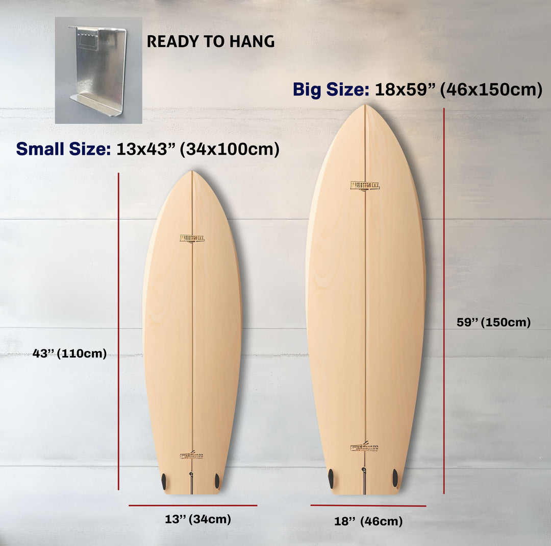 Abstraktes beiges Surfbrett-Wandbild