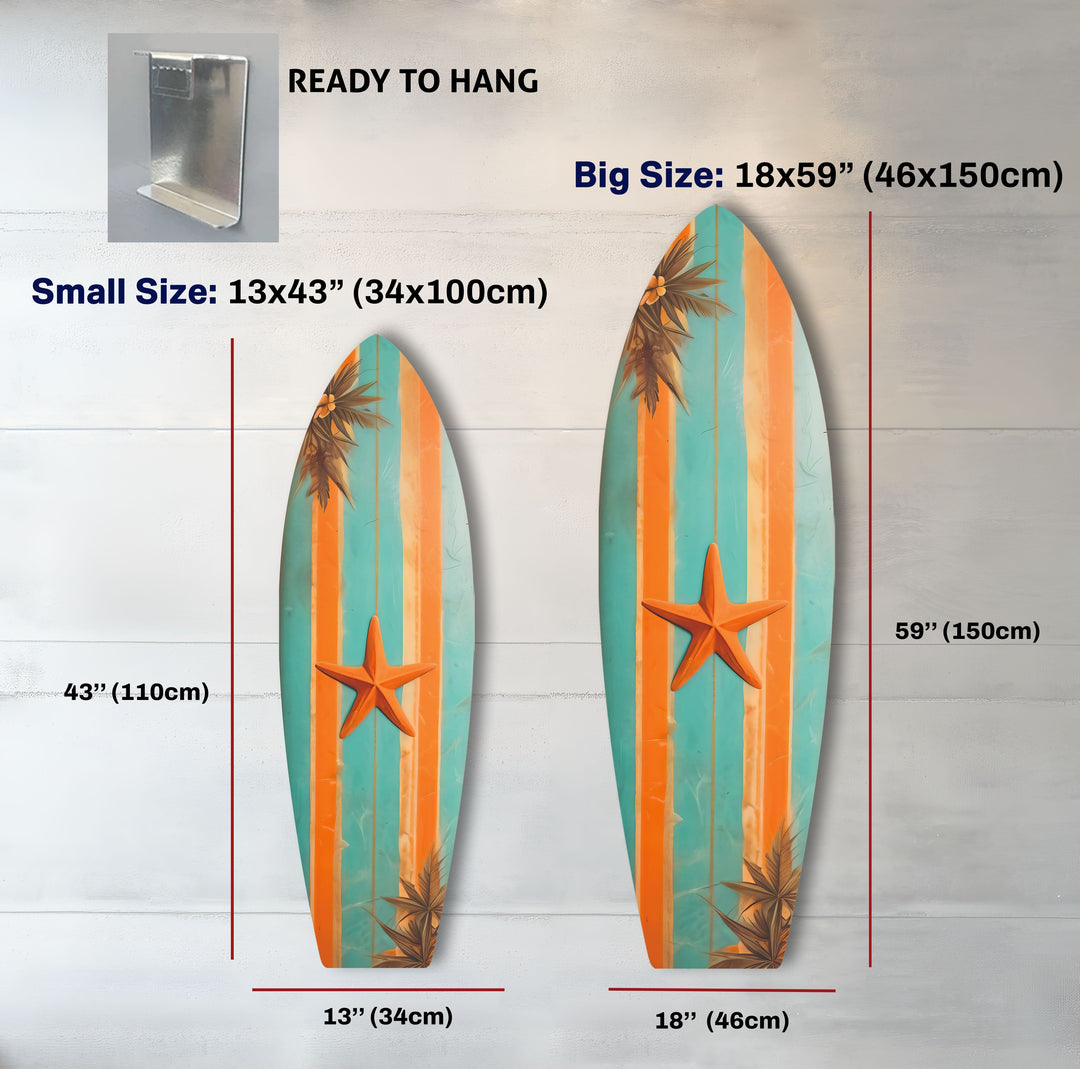 Sea Star Surfbrett Wandkunst