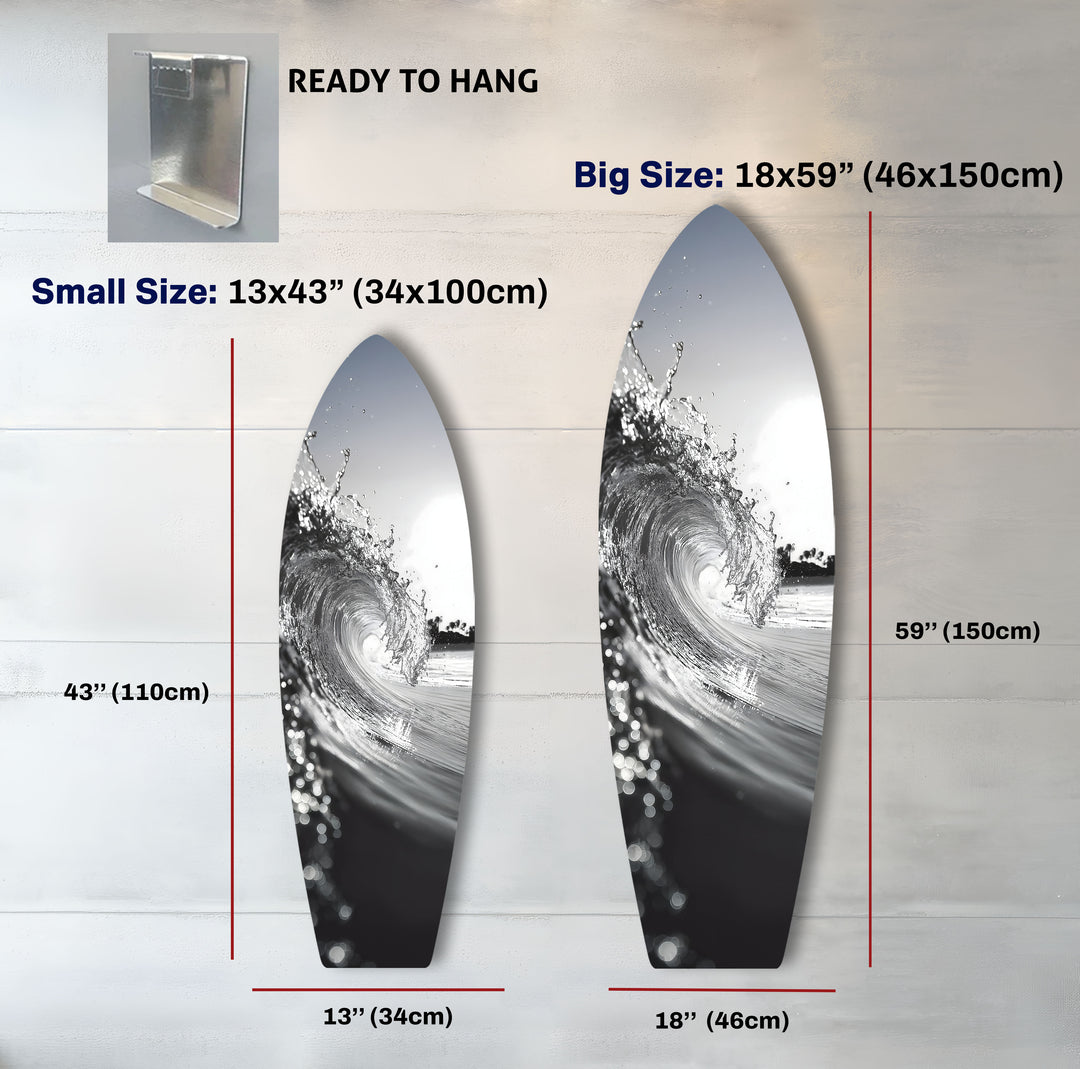 Crystal Wave Surfbrett Wandkunst 