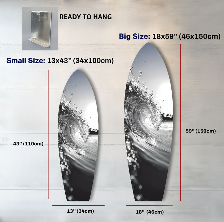 Crystal Wave Surfbrett Wandkunst 
